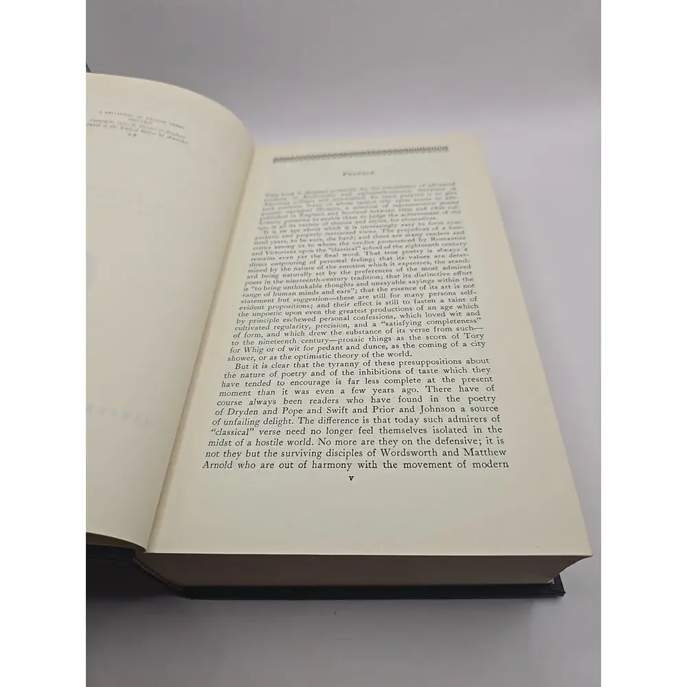 A Collection Of English Poems 1660-1800 HC Book by‎ Ronald S. Crane (1932) EC